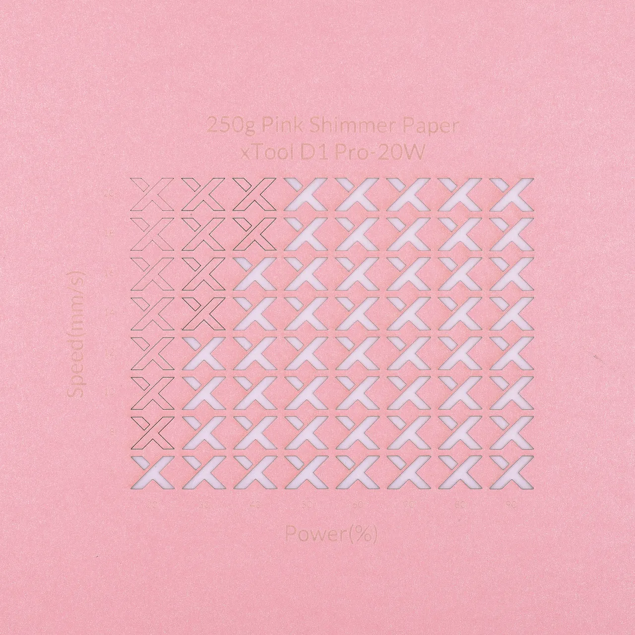Pink Shimmer Paper-7oz(250g) test grid