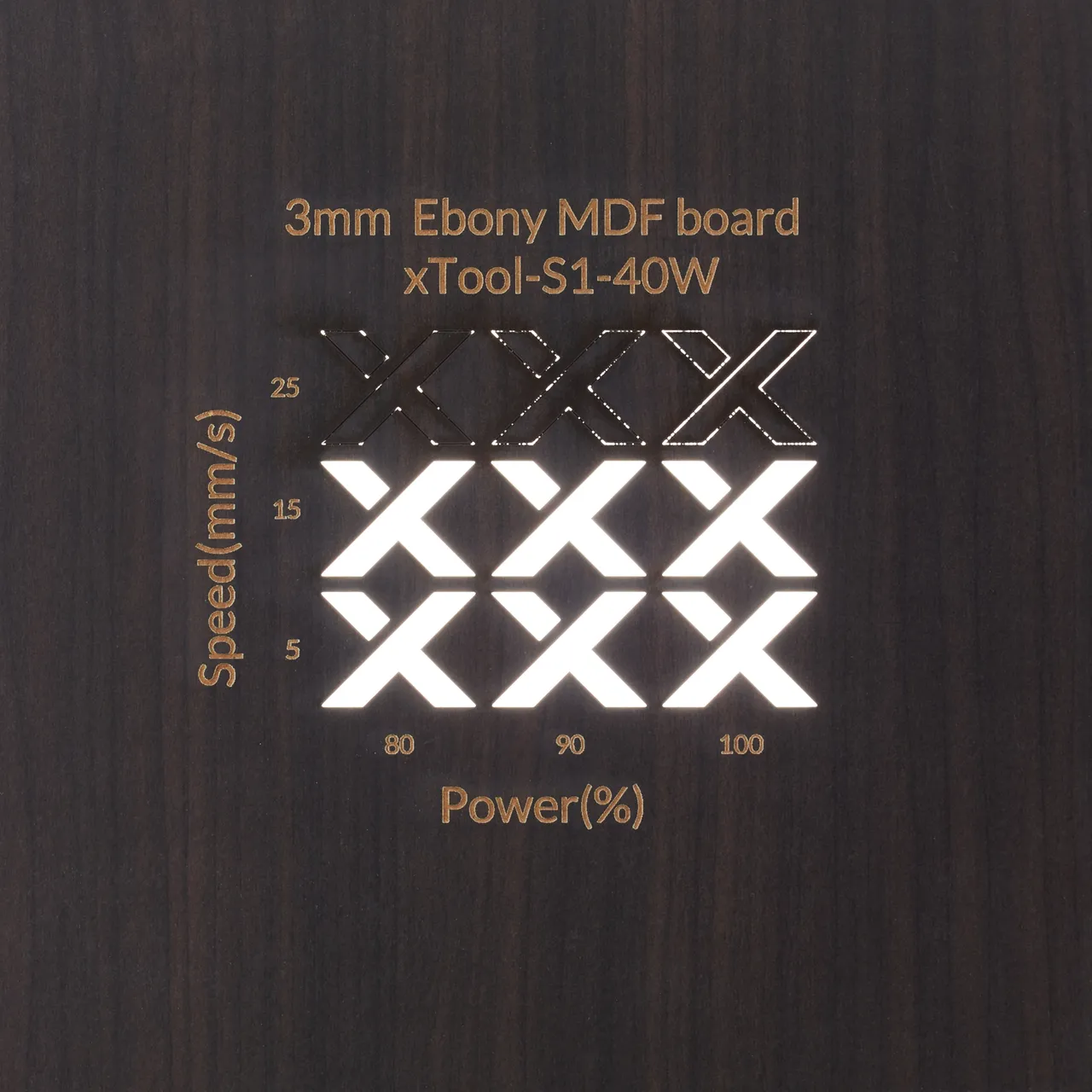 1/8"(3mm) Faux Ebony MDF Board test grid