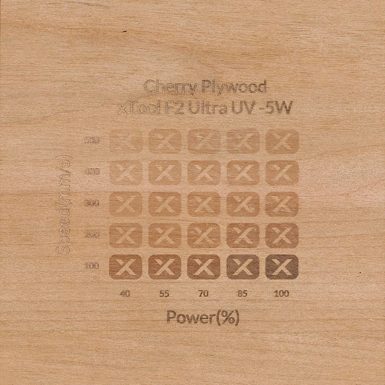 1/8"(3mm) Cherry Plywood test grid