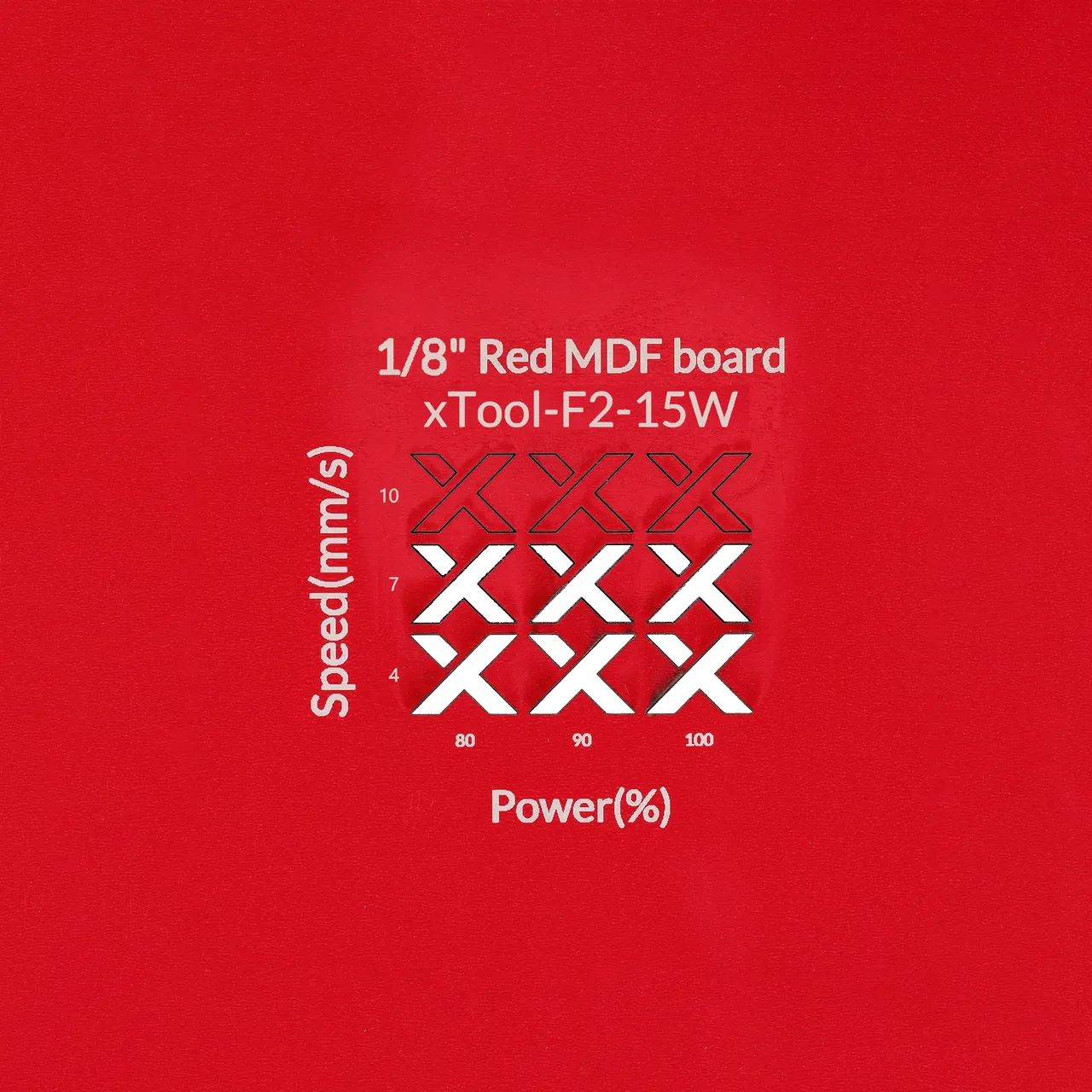 1/8"(3mm) Red MDF Board test grid