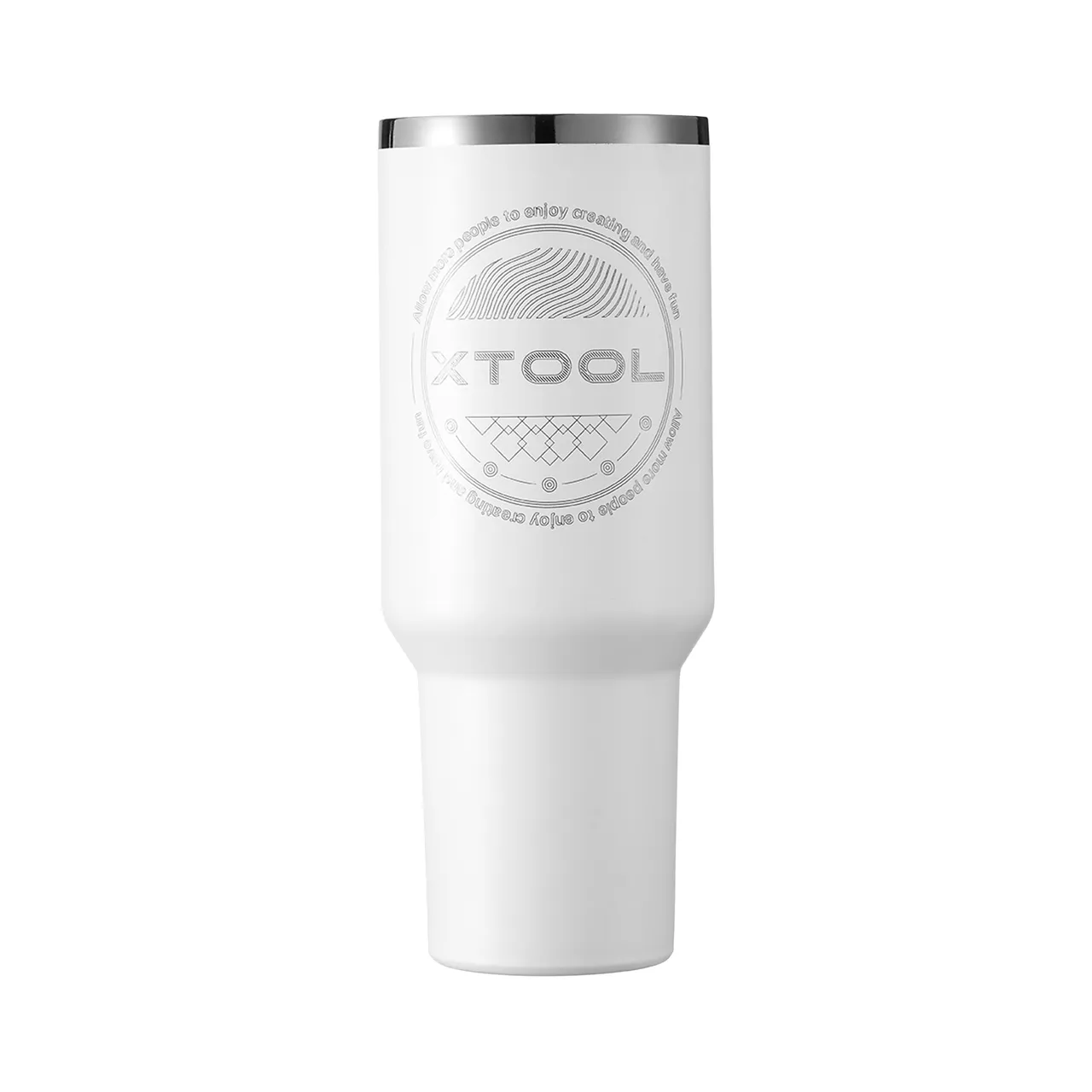 20oz(600ml) White Coffee Tumbler for Laser Engraving test grid