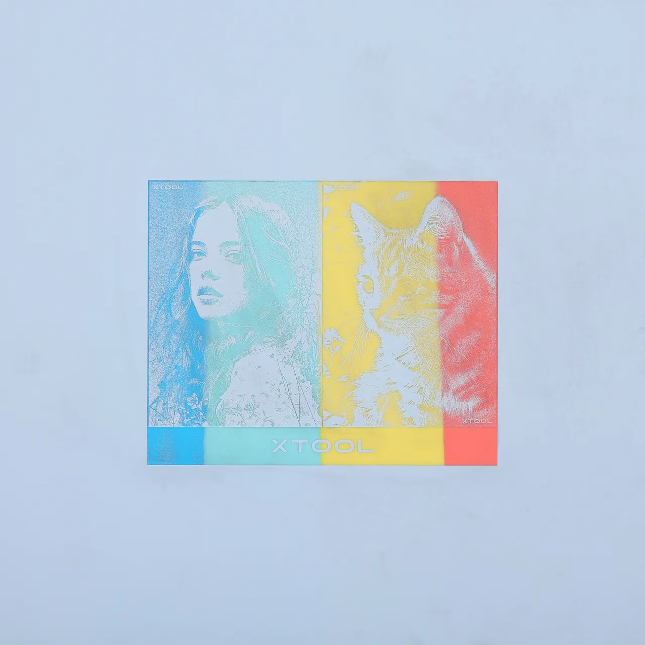 Light Blue to Rainbow Silicone test grid