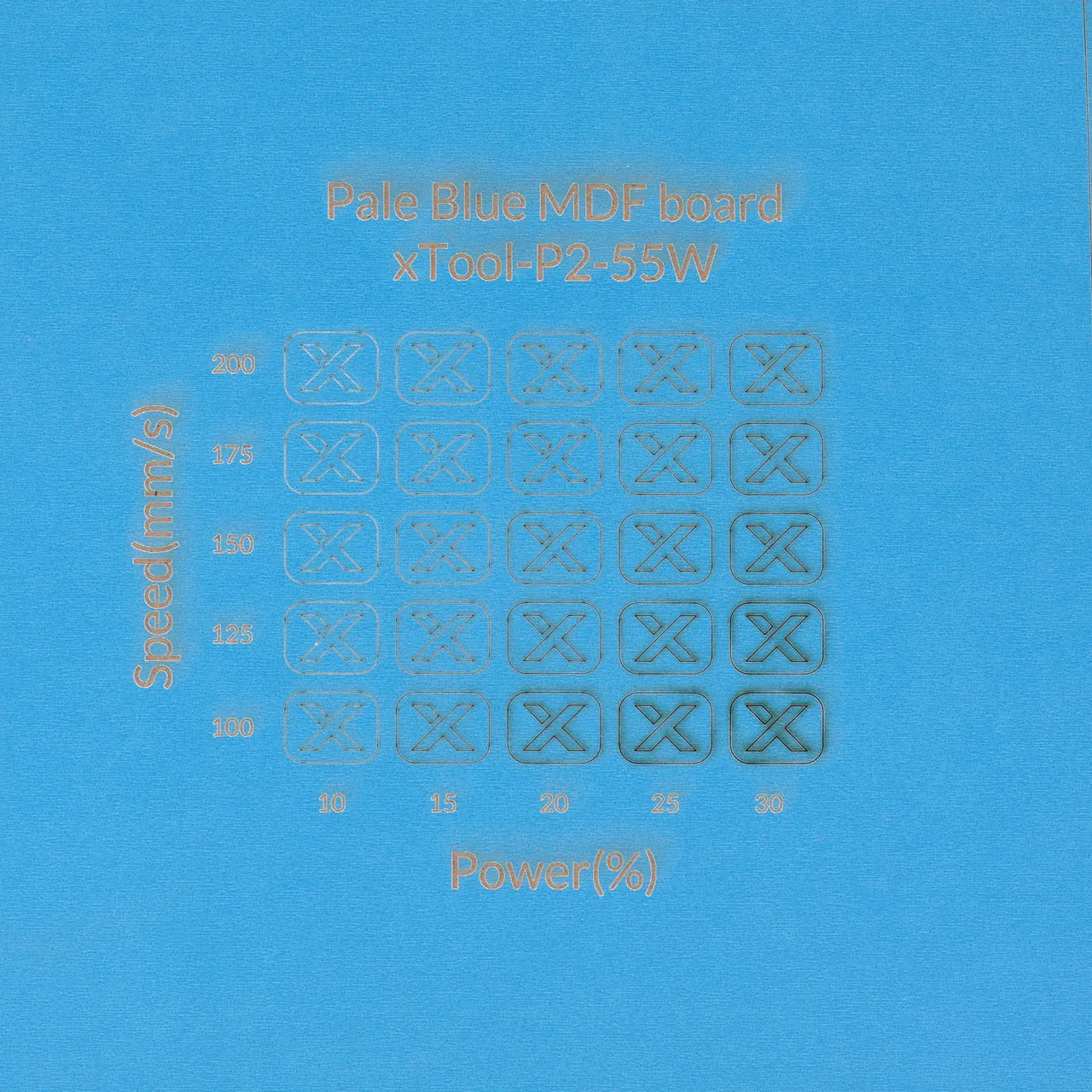 1/8"(3mm) Light Blue MDF Board test grid