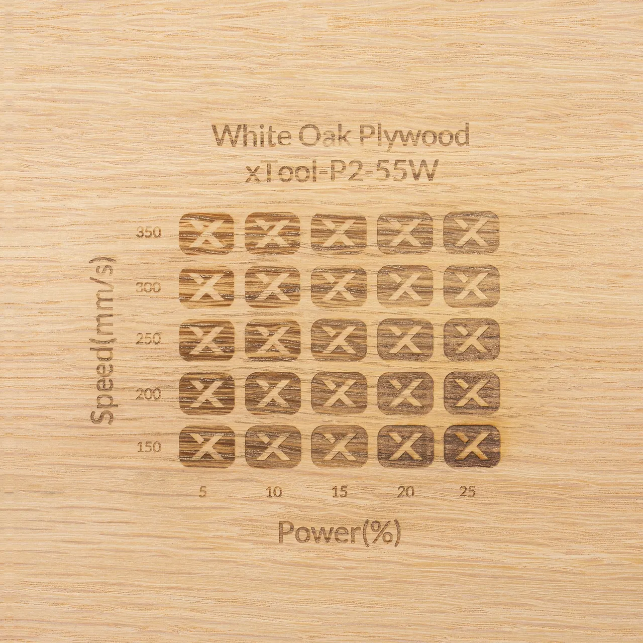 1/4"(6mm) White oak plywood test grid