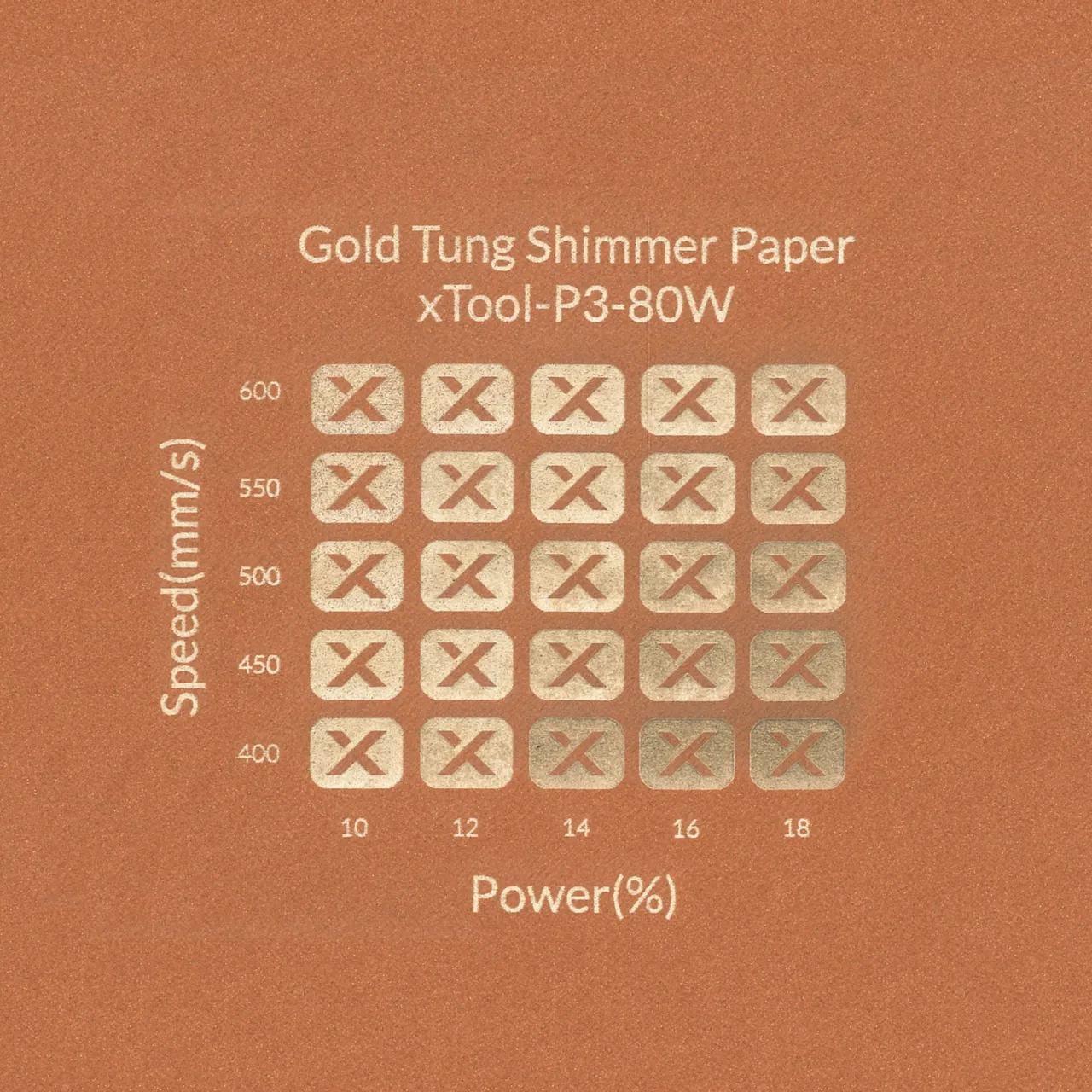 Gold Tung Shimmer Paper-7oz(250g) test grid