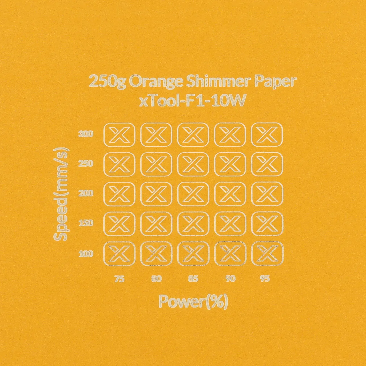 Orange Shimmer Paper-7oz(250g) test grid