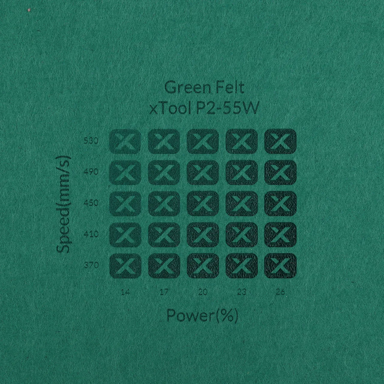1/8"(3mm) Green Felt test grid