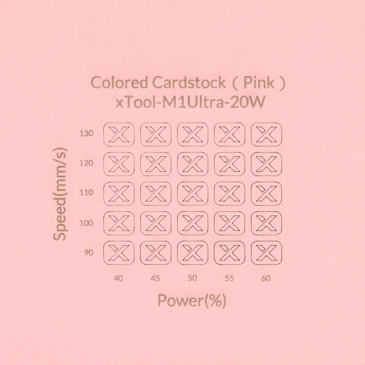xThings-Colored Cardstock(Pink)-4.7oz(160g) test grid
