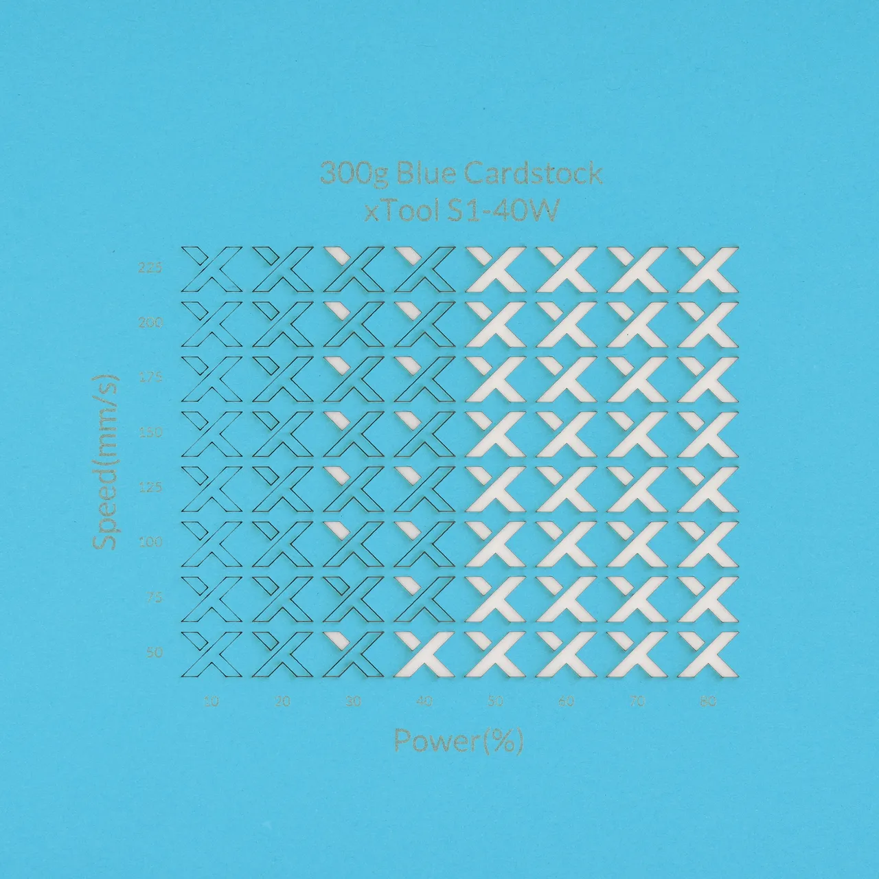 Blue Cardstock-9oz(300g) test grid