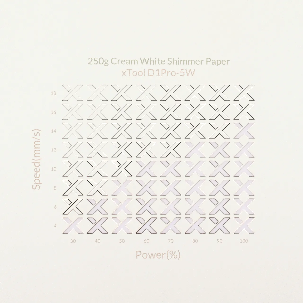 Cream White Shimmer Paper-7oz(250g) test grid