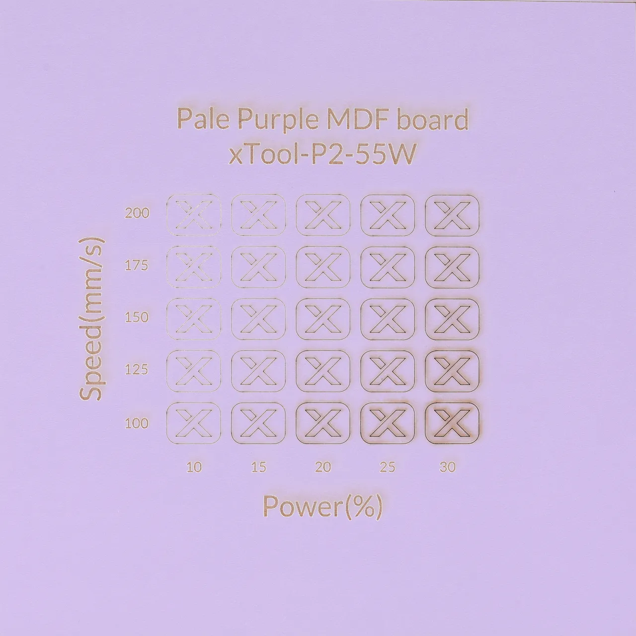 1/8"(3mm) Light Purple MDF Board test grid