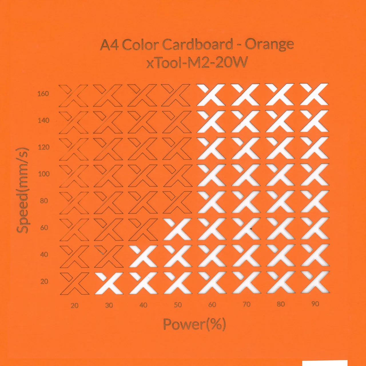 A4 Color Cardboard - Orange test grid