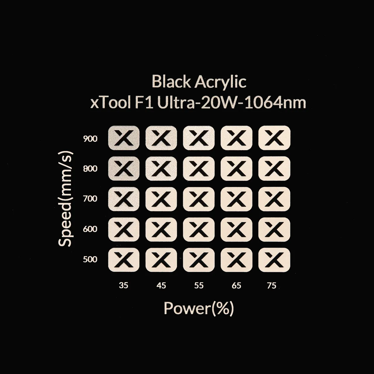 1/8"(3mm) Black Acrylic test grid