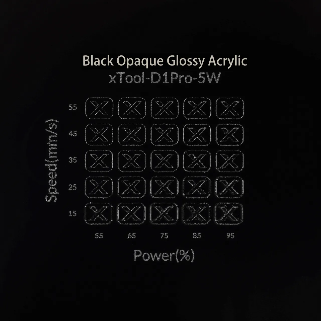 1/8"(3mm) Black Acrylic test grid