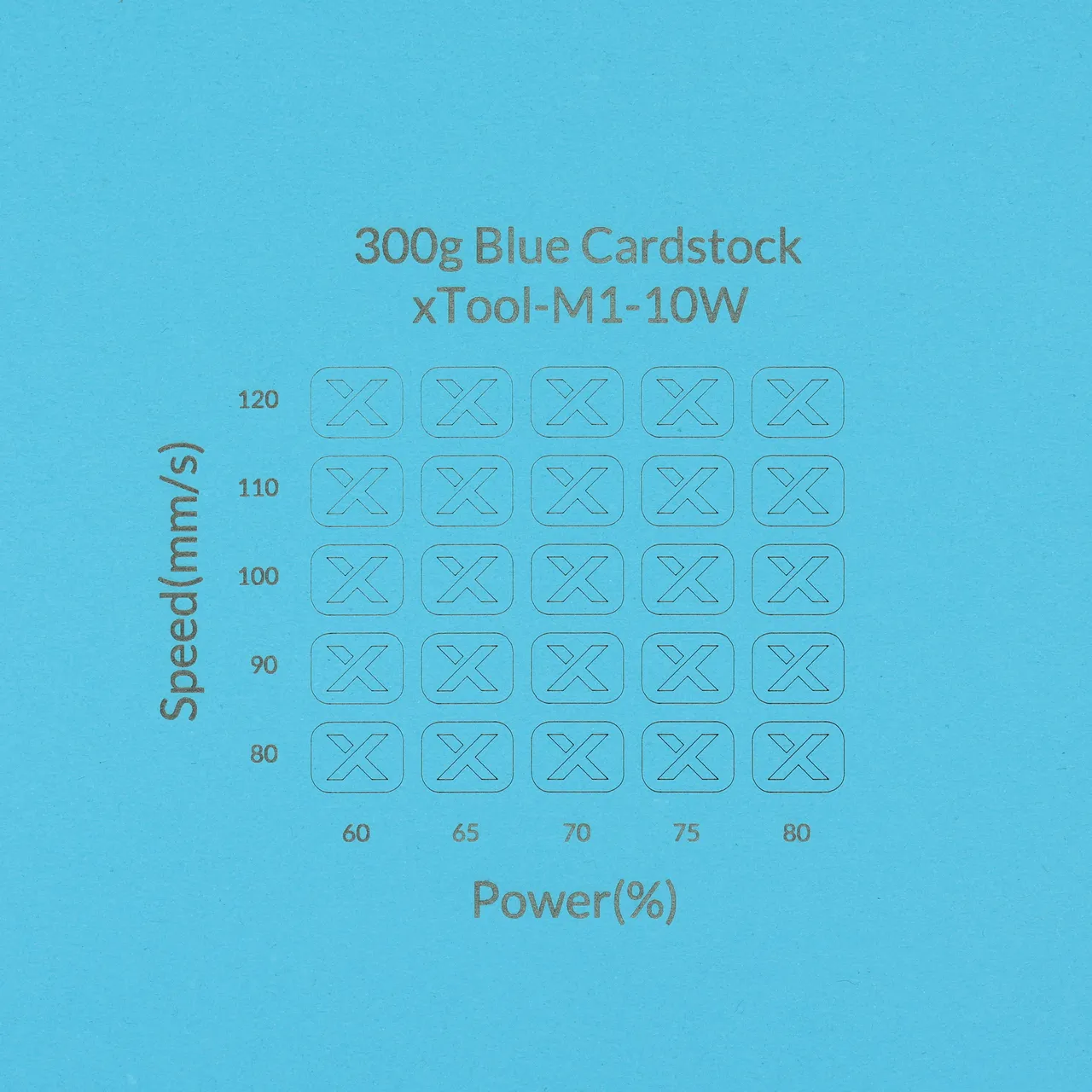 Blue Cardstock-9oz(300g) test grid