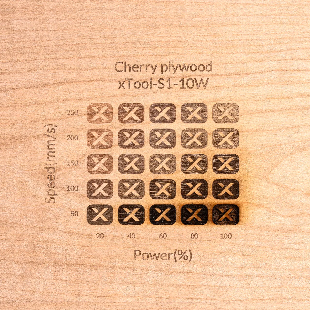 1/4"(6mm) Cherry Plywood test grid