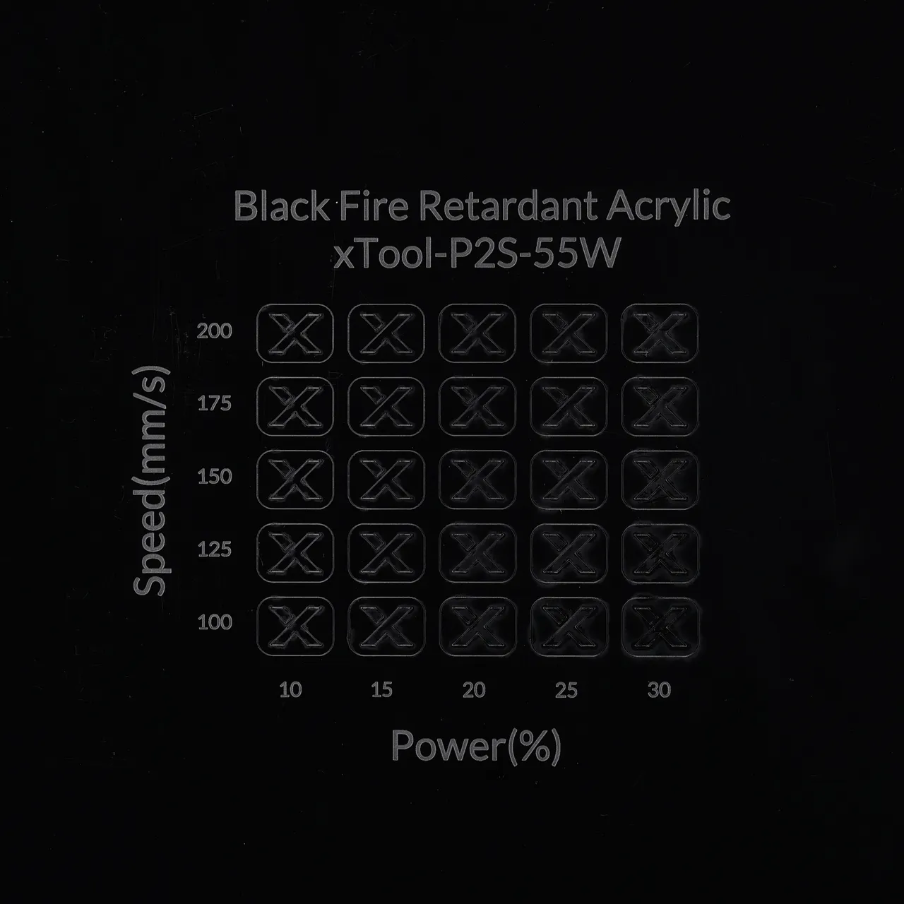 1/8"(3mm) Black Fire Retardant Acrylic test grid