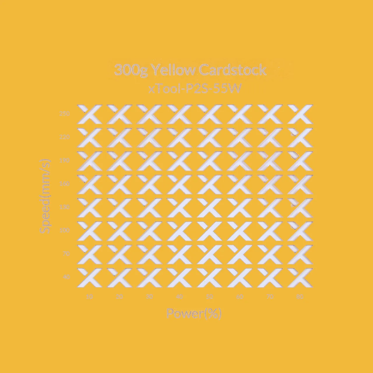 Yellow Cardstock-9oz(300g) test grid