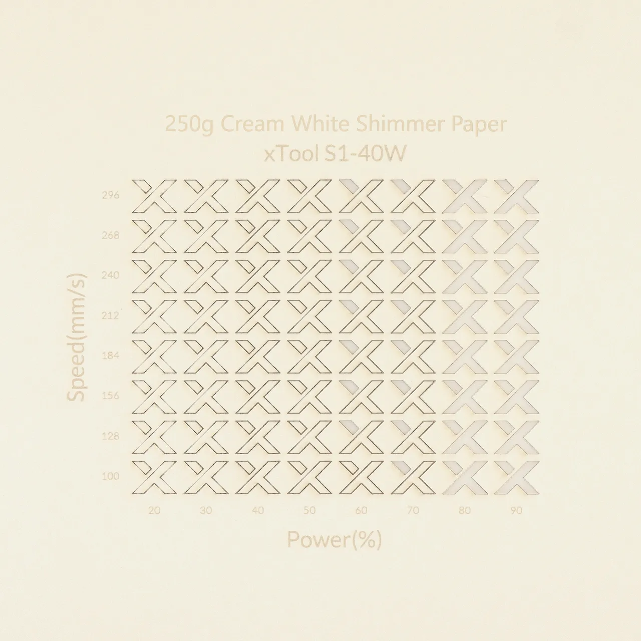 Cream White Shimmer Paper-7oz(250g) test grid
