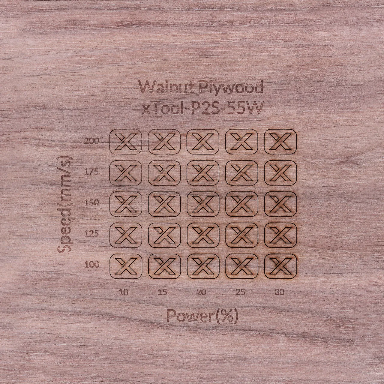 1/4"(6mm) Walnut Plywood test grid
