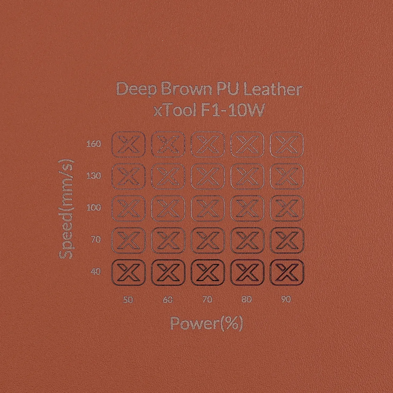 Deep Brown PU Leather test grid