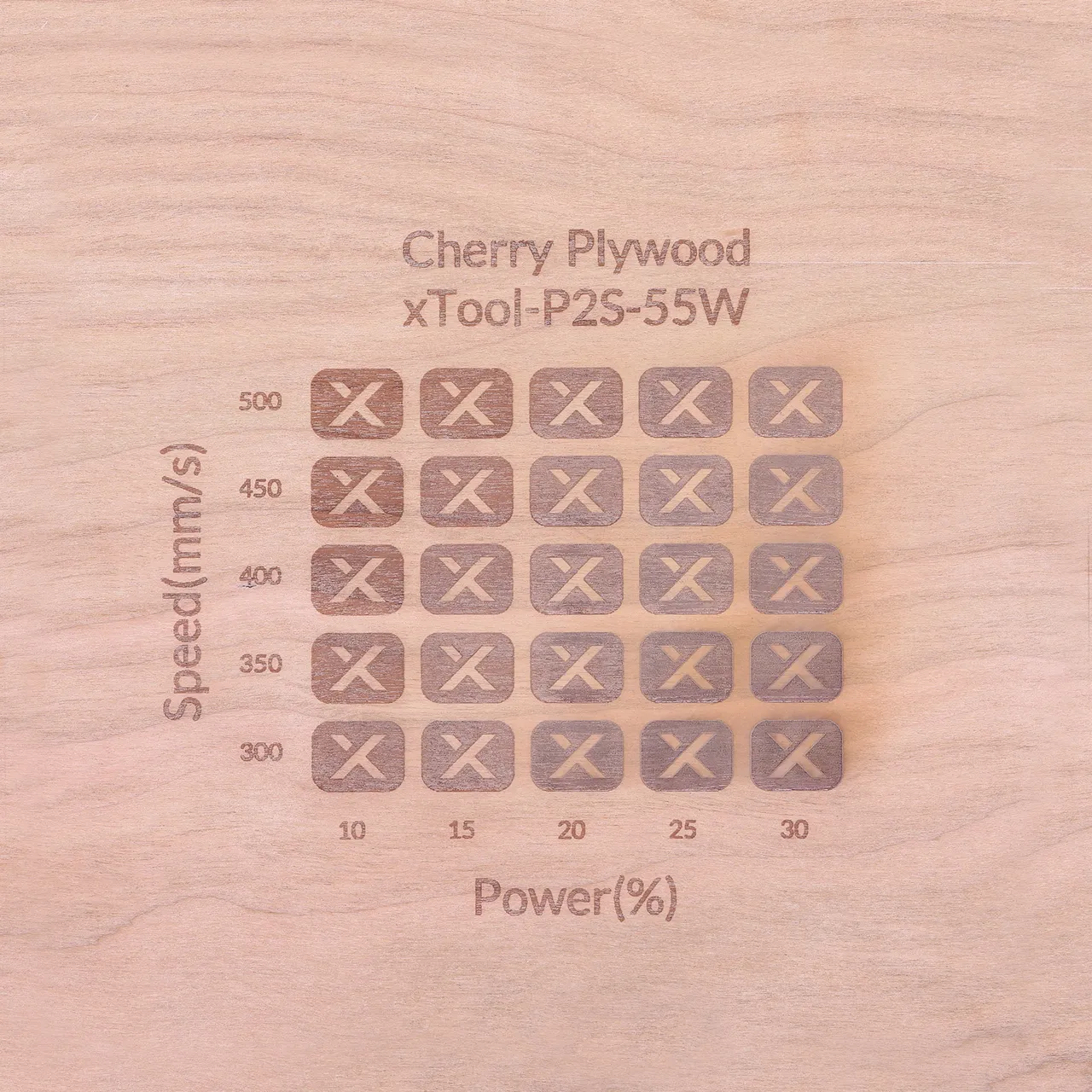 1/2"(12mm) Cherry Plywood test grid
