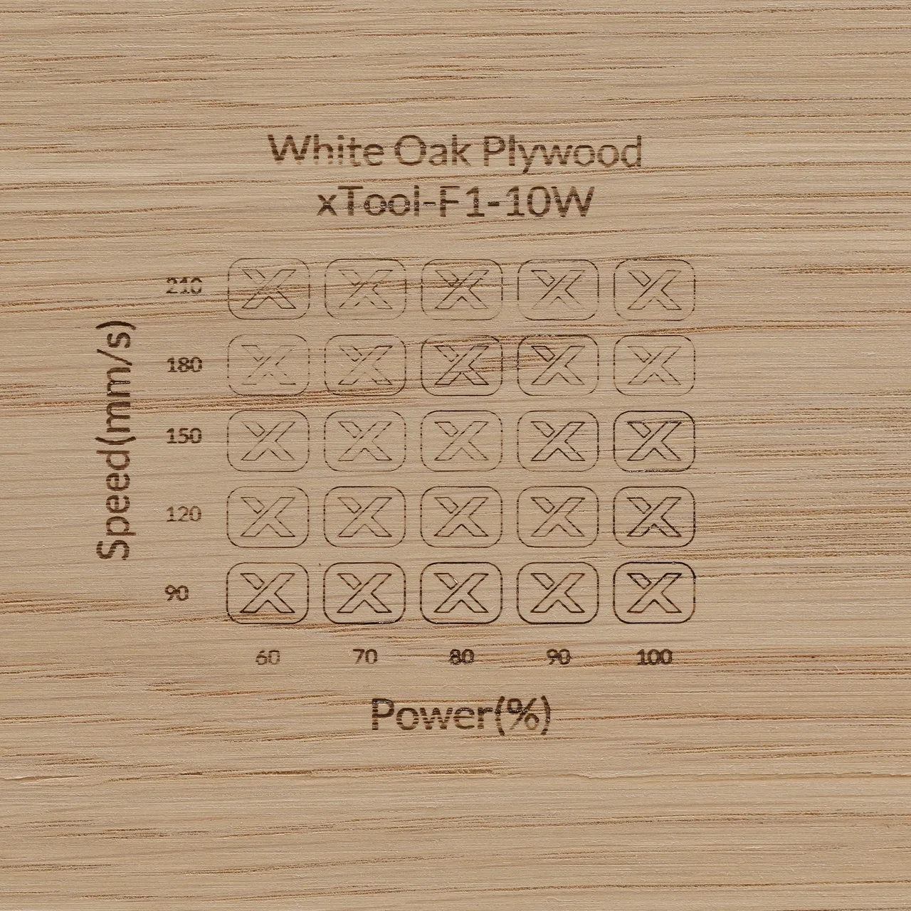 1/8"(3mm) White Oak Plywood test grid