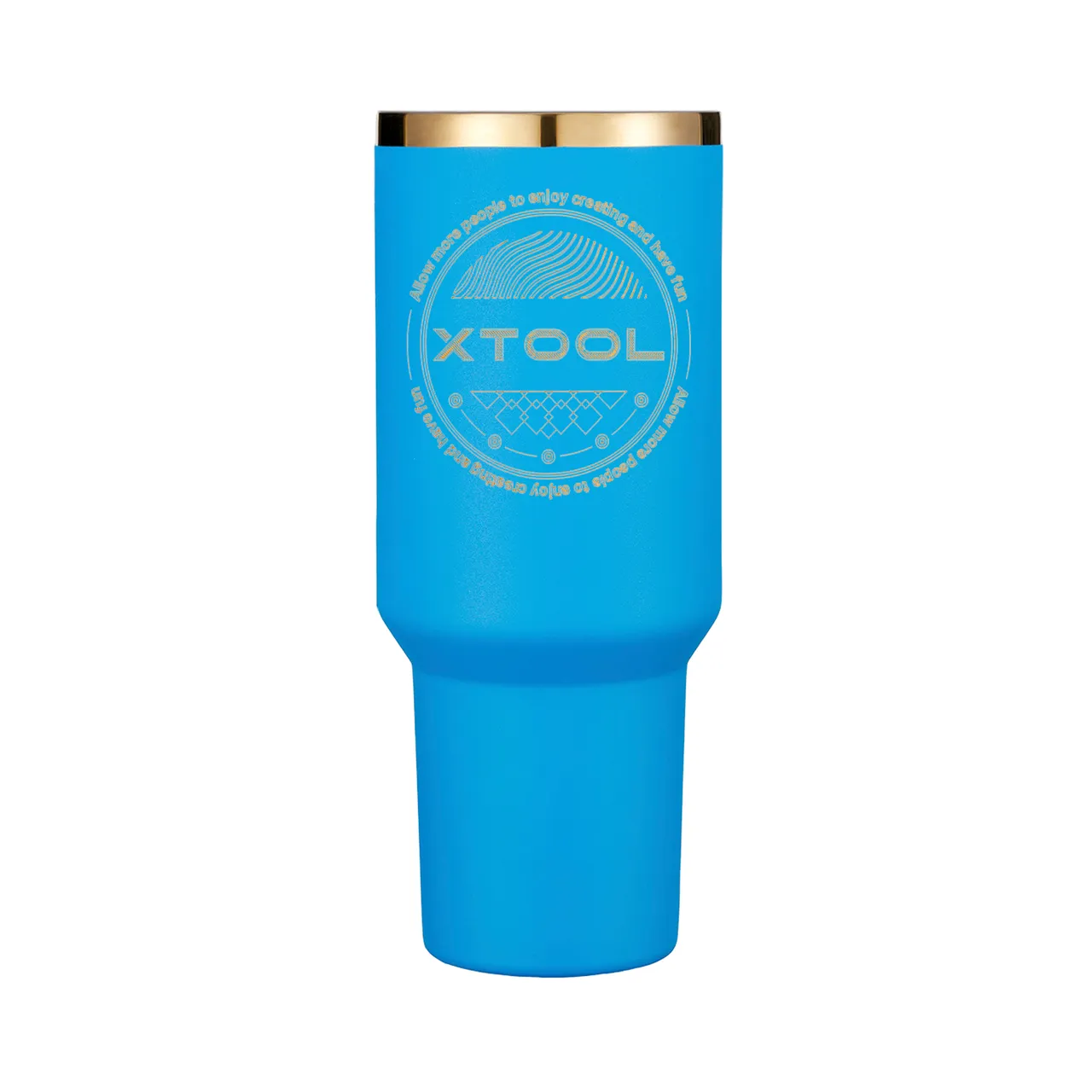 40oz(1183ml) Deep Blue to Gold Tumbler with Removable Handle test grid