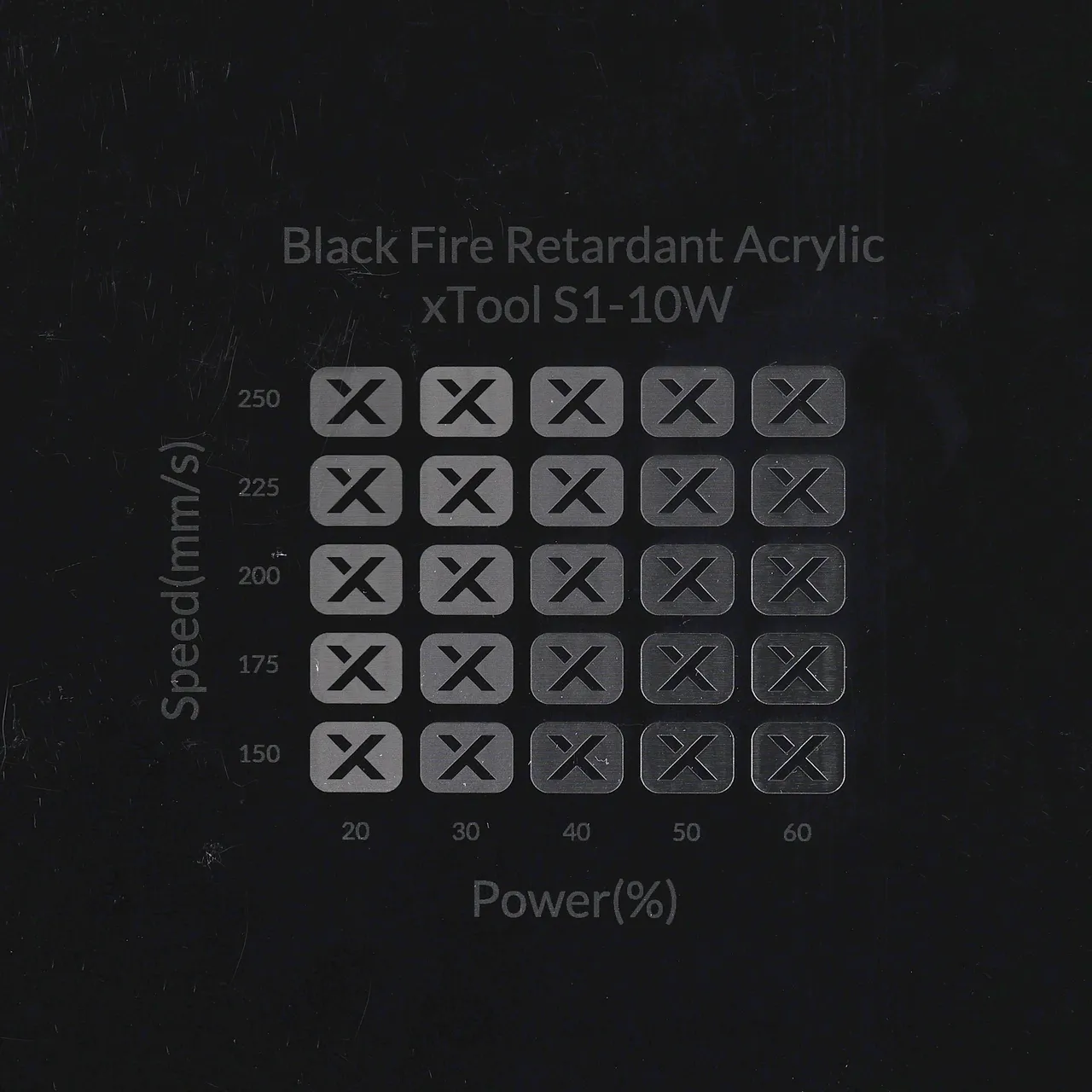1/8"(3mm) Black Fire Retardant Acrylic test grid