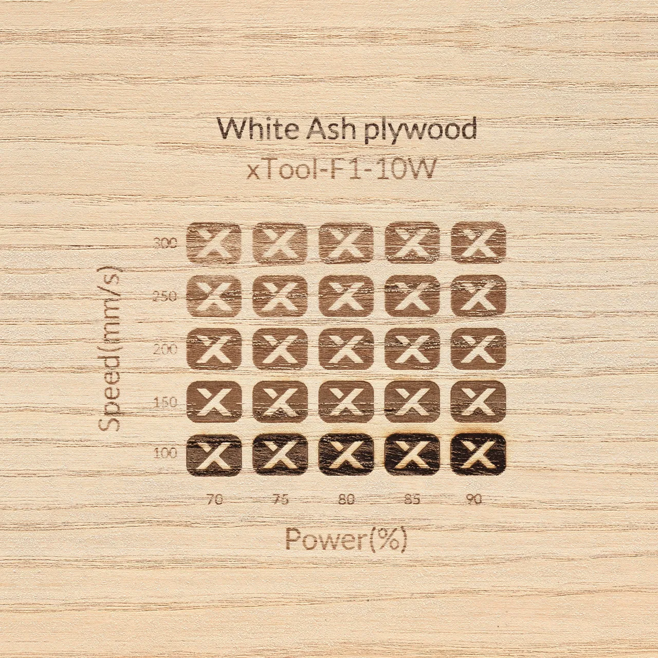1/8"(3mm) White Ash Plywood test grid