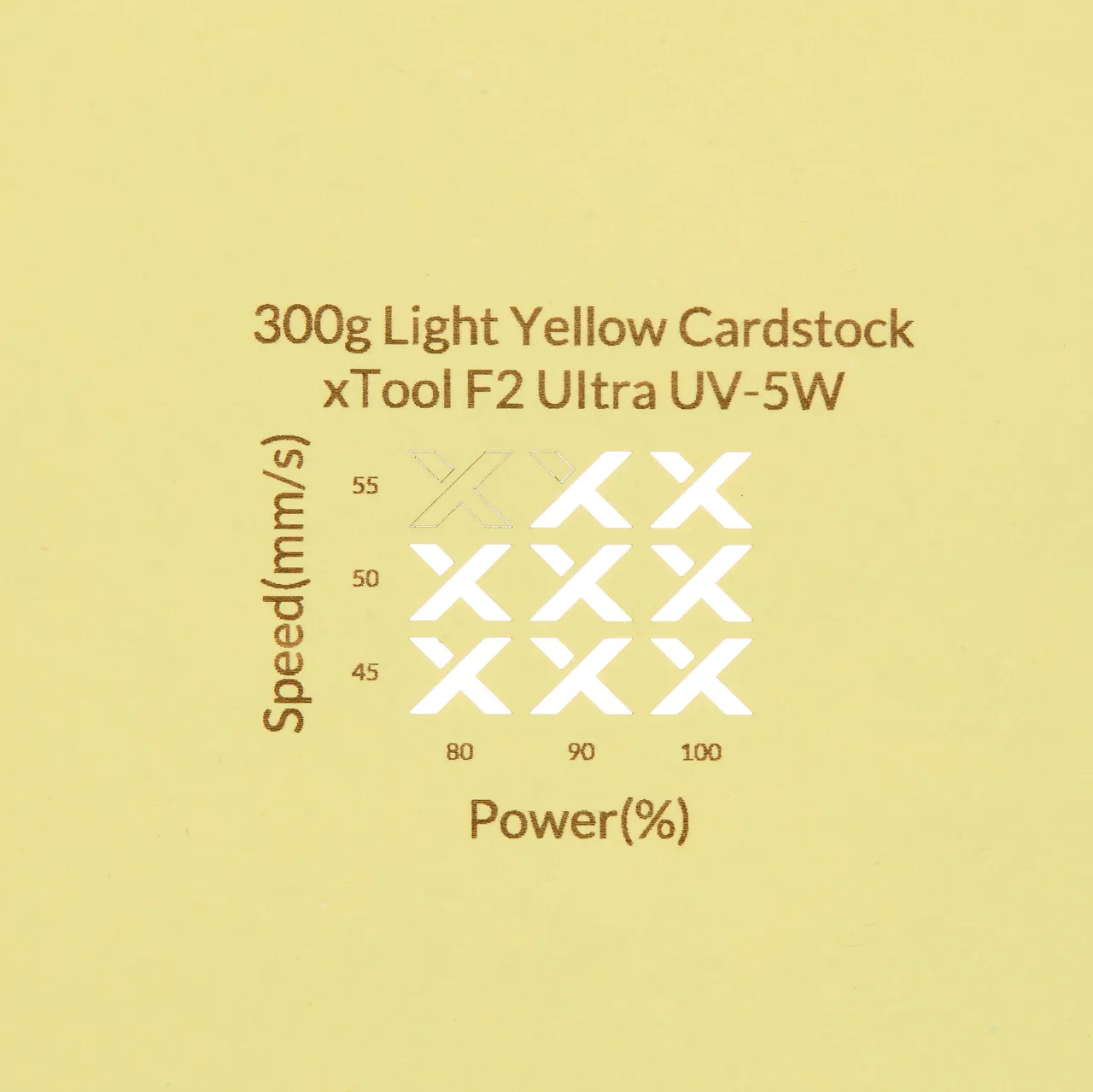 Light Yellow Cardstock-9oz(300g) test grid