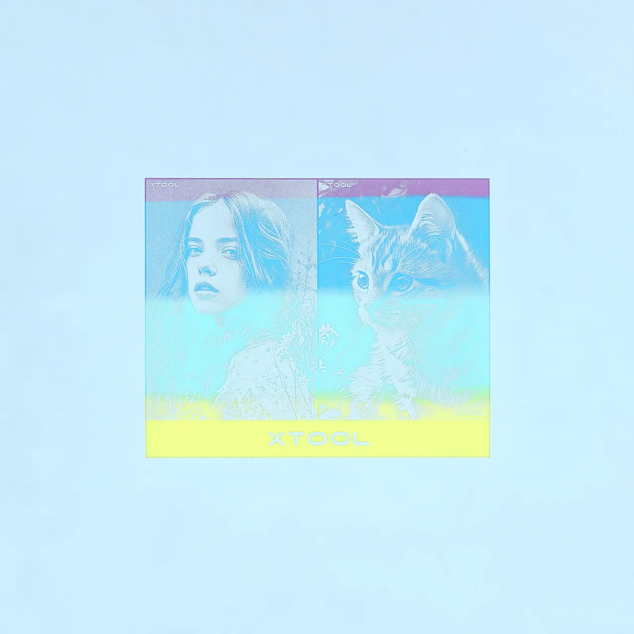 Light Blue to Rainbow Silicone test grid