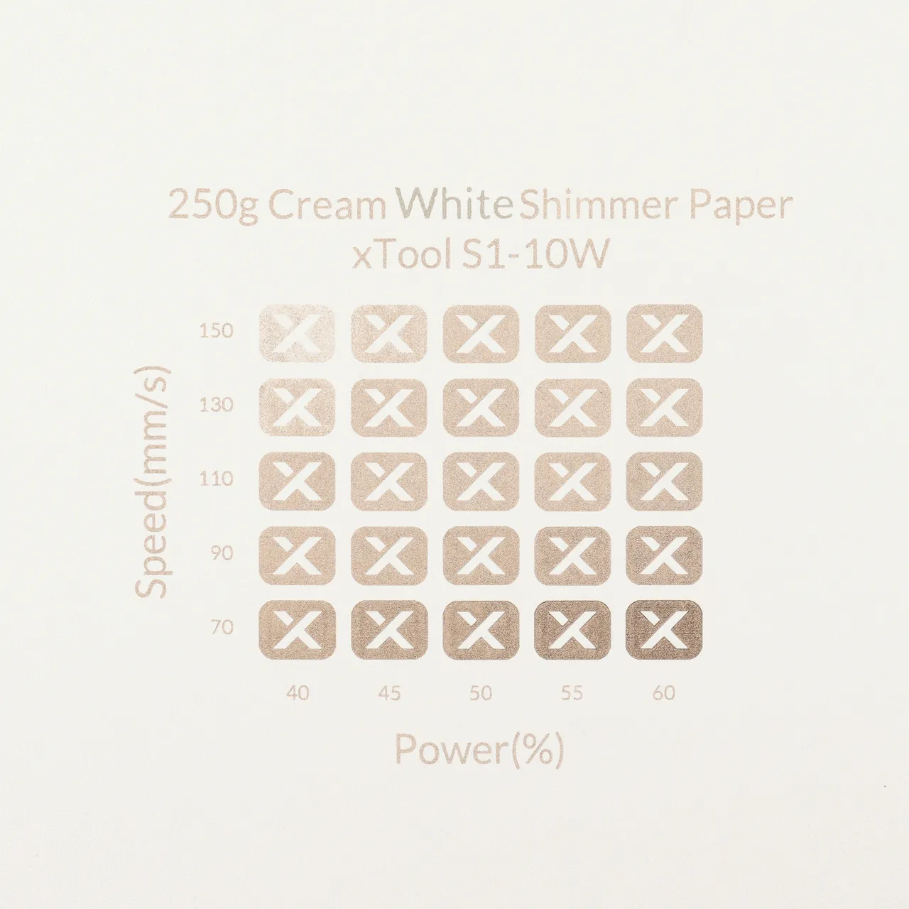 Cream White Shimmer Paper-7oz(250g) test grid