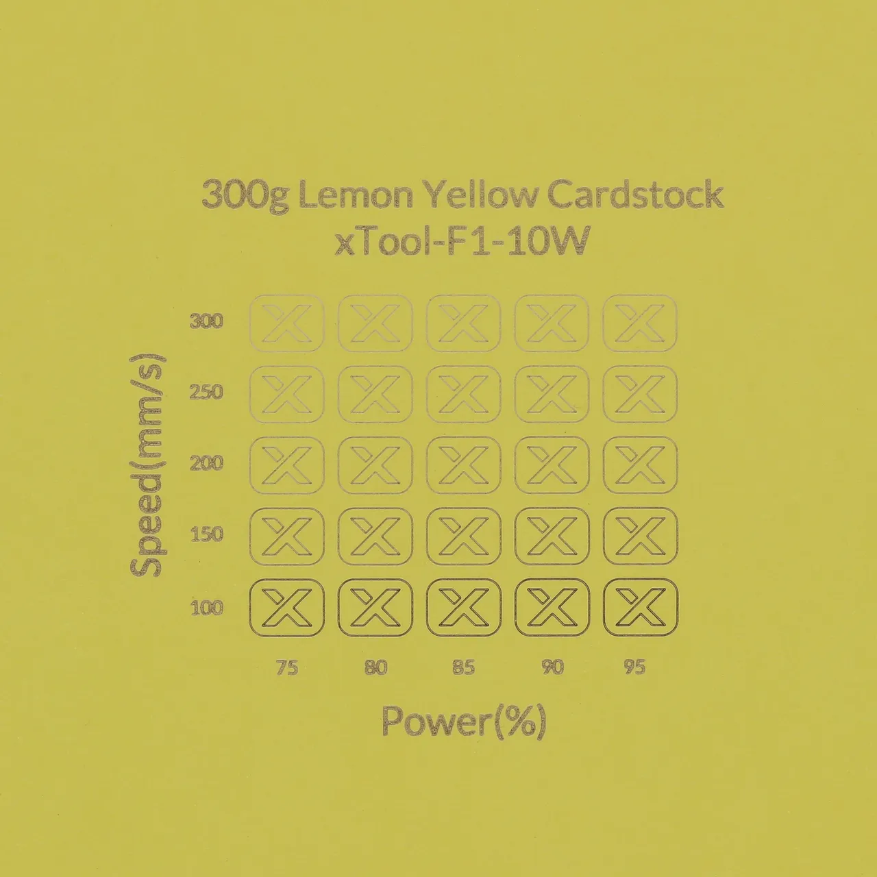 Lemon Yellow Cardstock-9oz(300g) test grid