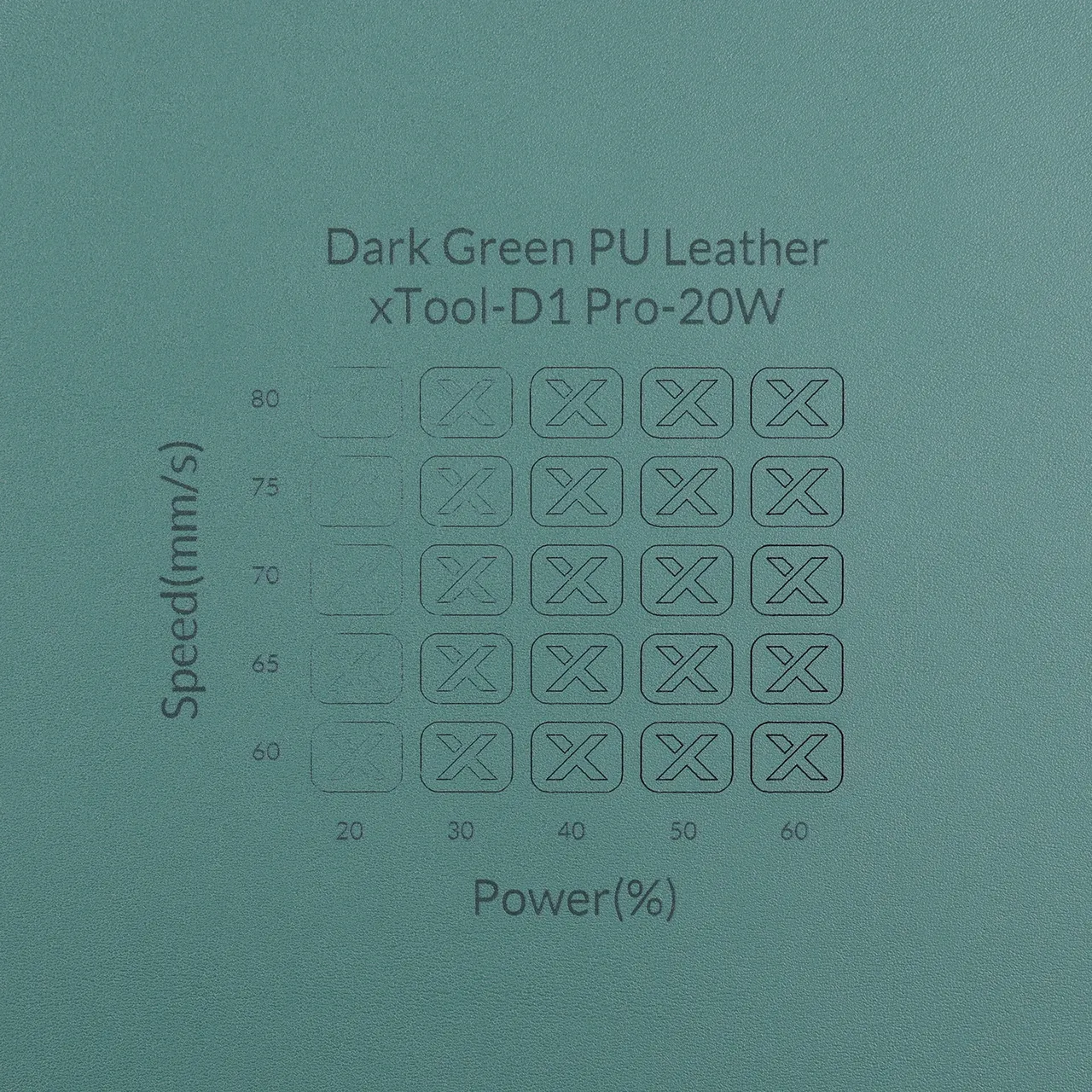 Dark Green PU Leather test grid