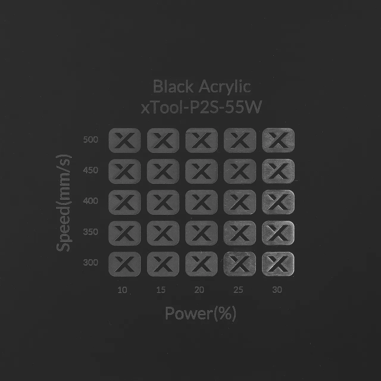 5/16"(8mm) Black Acrylic test grid