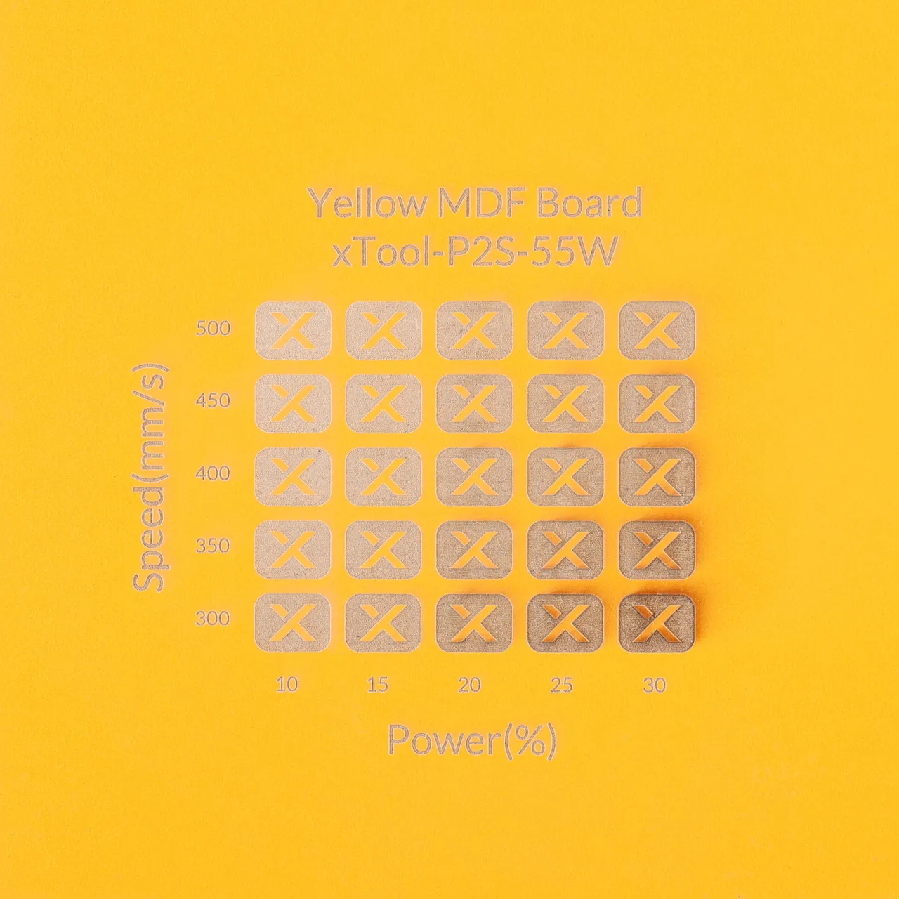 1/8"(3mm) Yellow MDF Board test grid