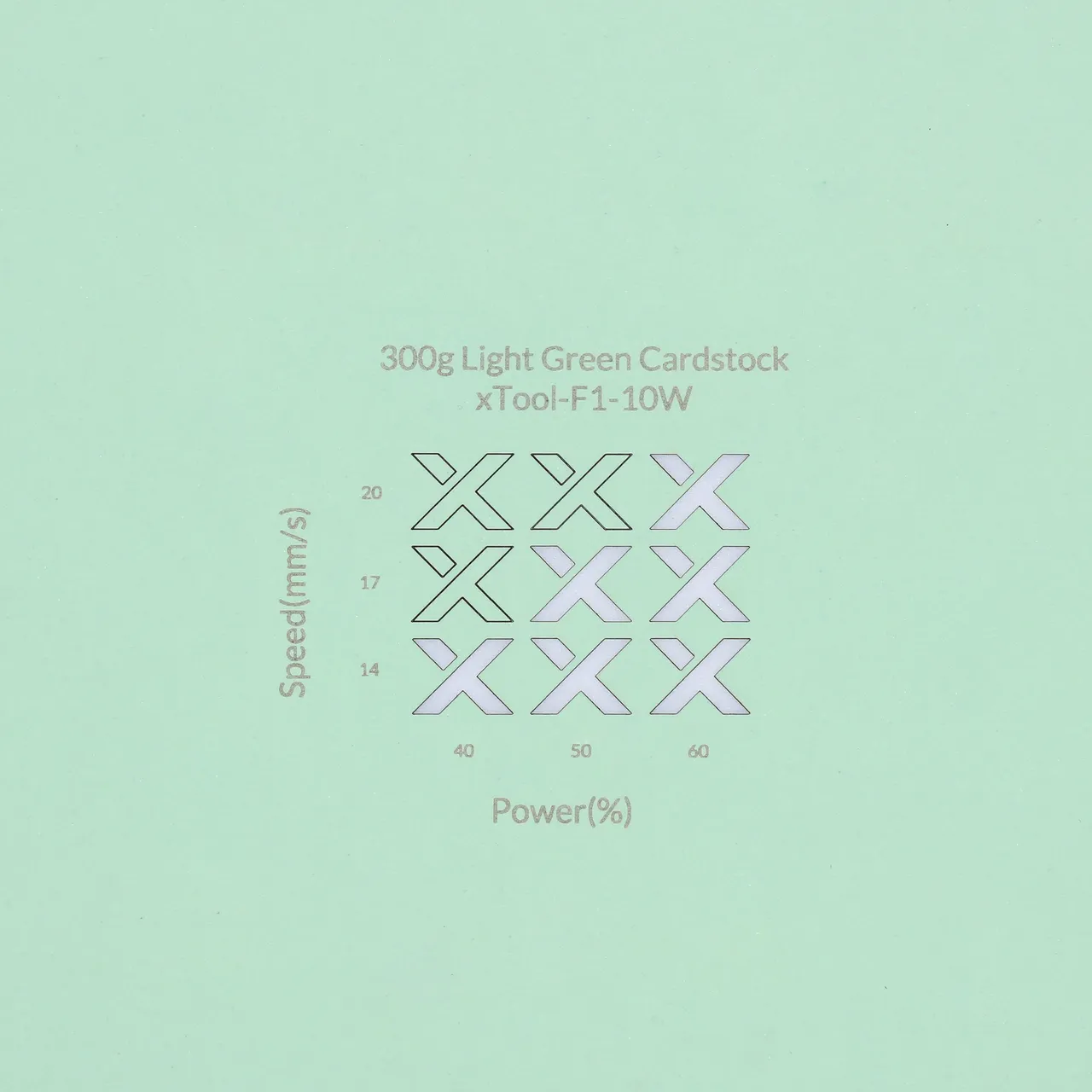 Light Green Cardstock-9oz(300g) test grid