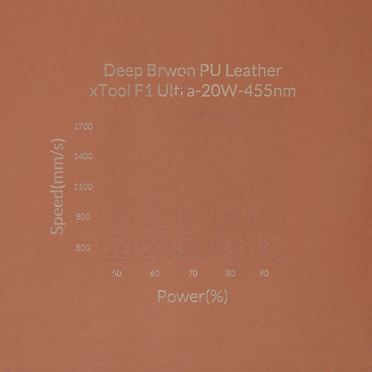 Deep Brown PU Leather test grid