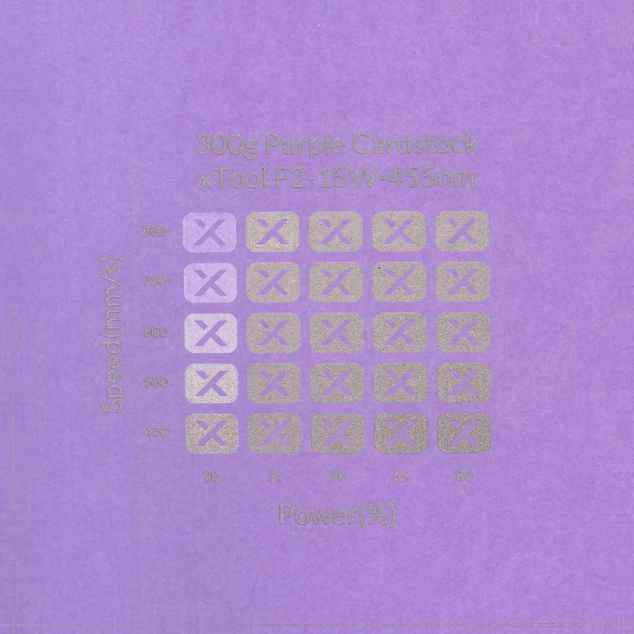 Purple Cardstock-9oz(300g) test grid