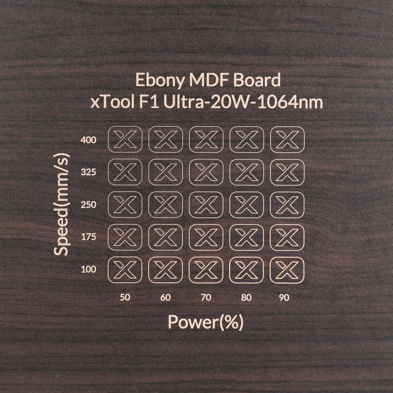 1/8"(3mm) Faux Ebony MDF Board test grid