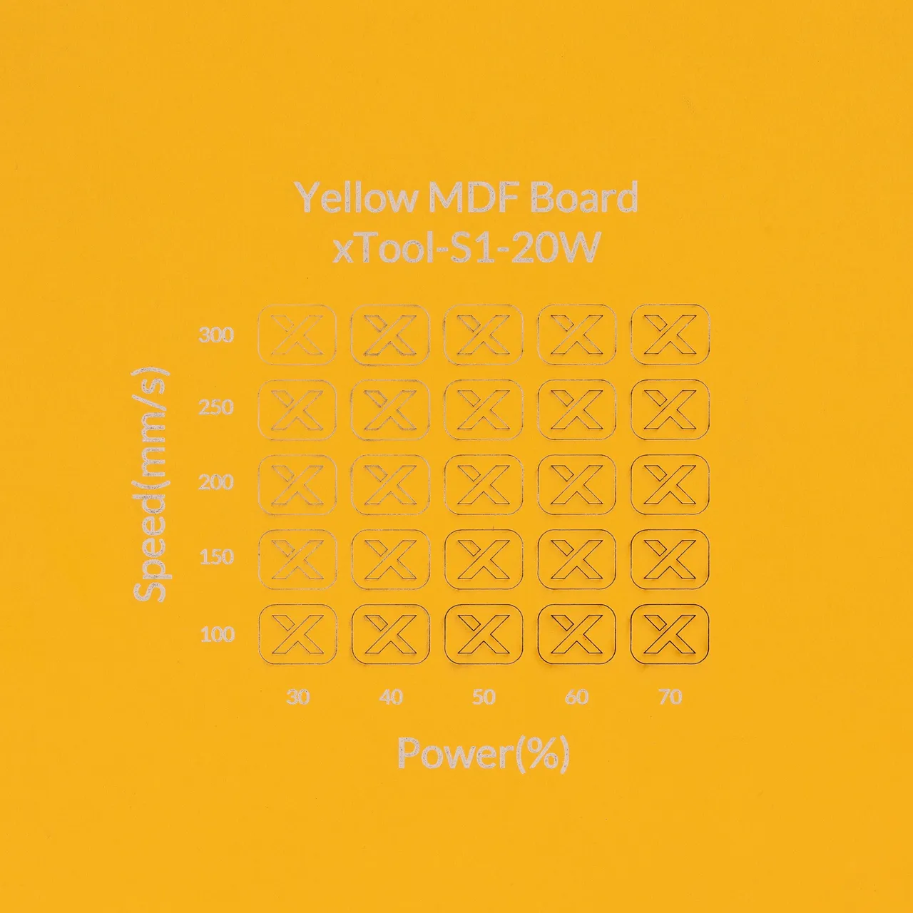 1/8"(3mm) Yellow MDF Board test grid