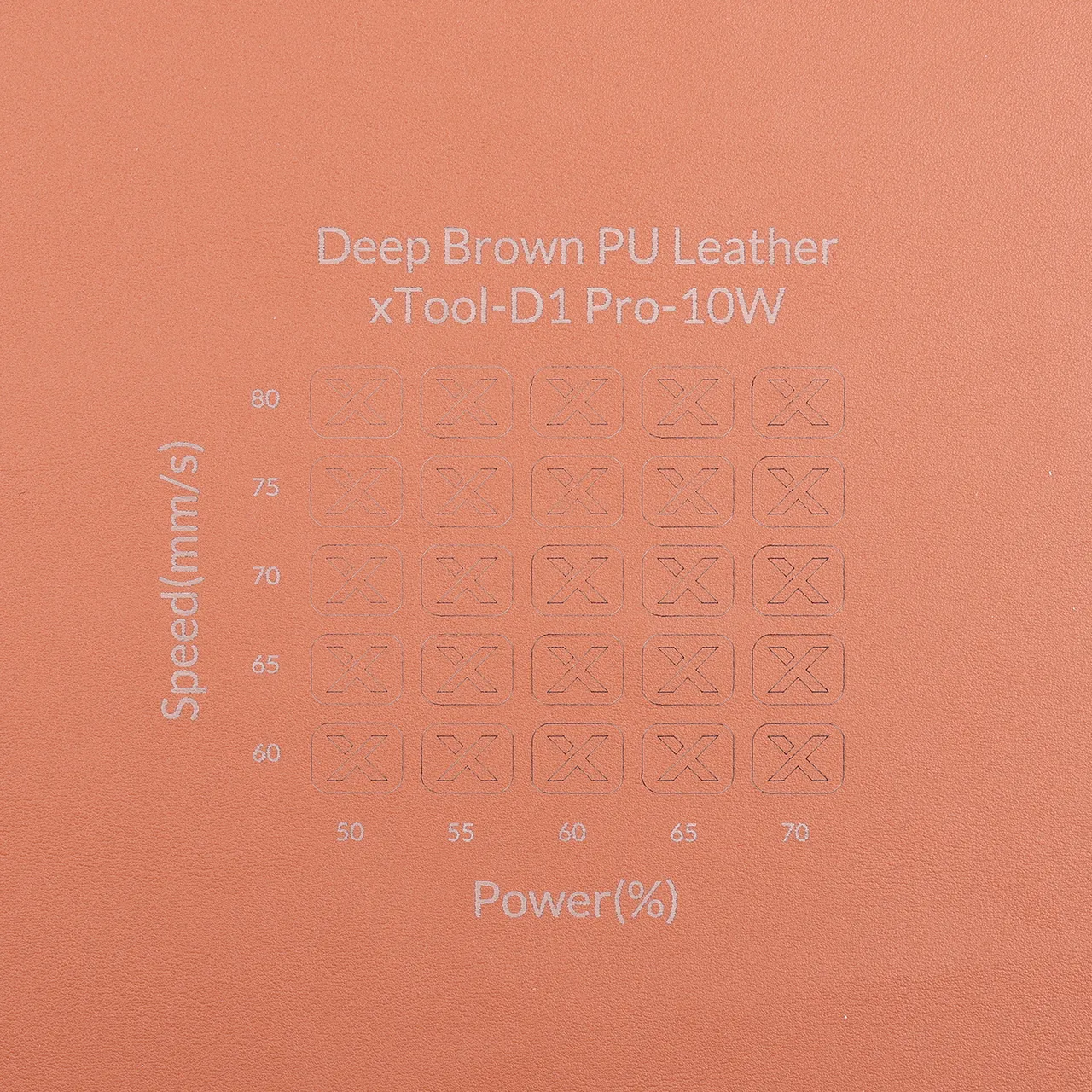 Deep Brown PU Leather test grid