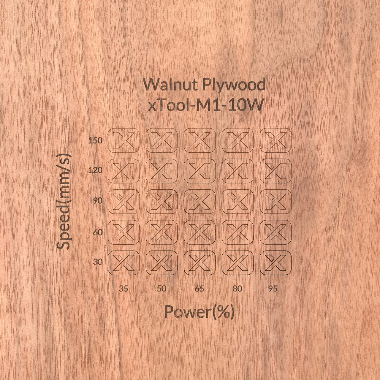 1/2"(12mm) Black Walnut Plywood test grid