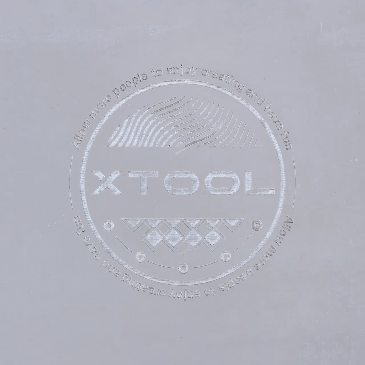 Grey Laser Engraving Rubber Sheet test grid