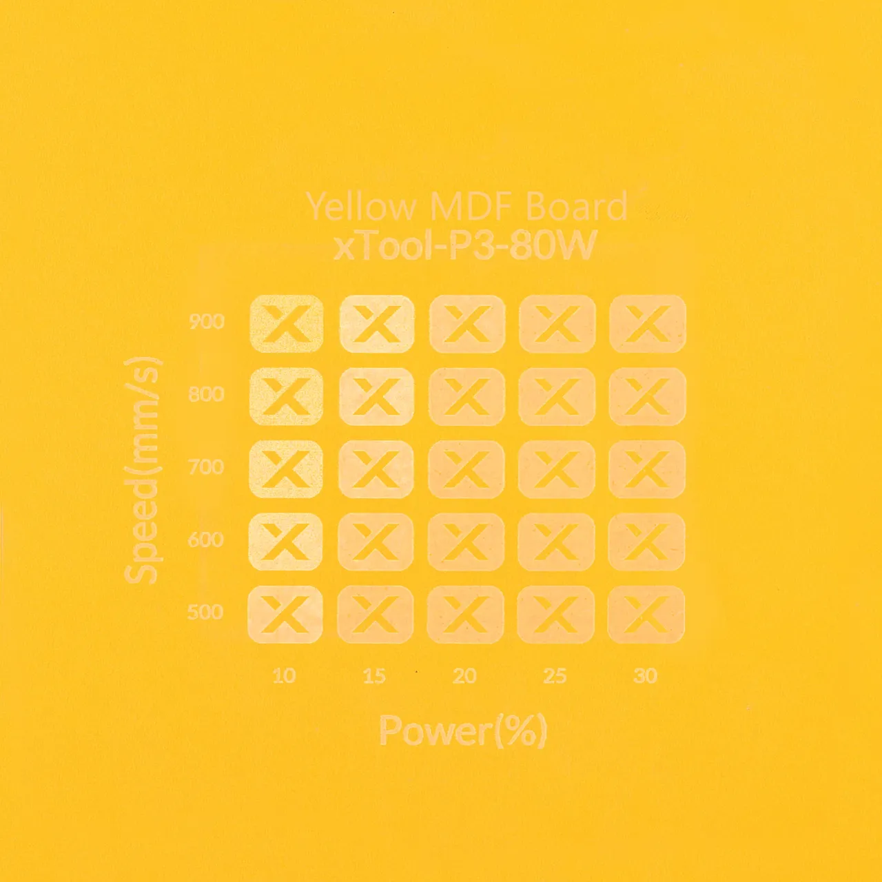 1/8"(3mm) Yellow MDF Board test grid