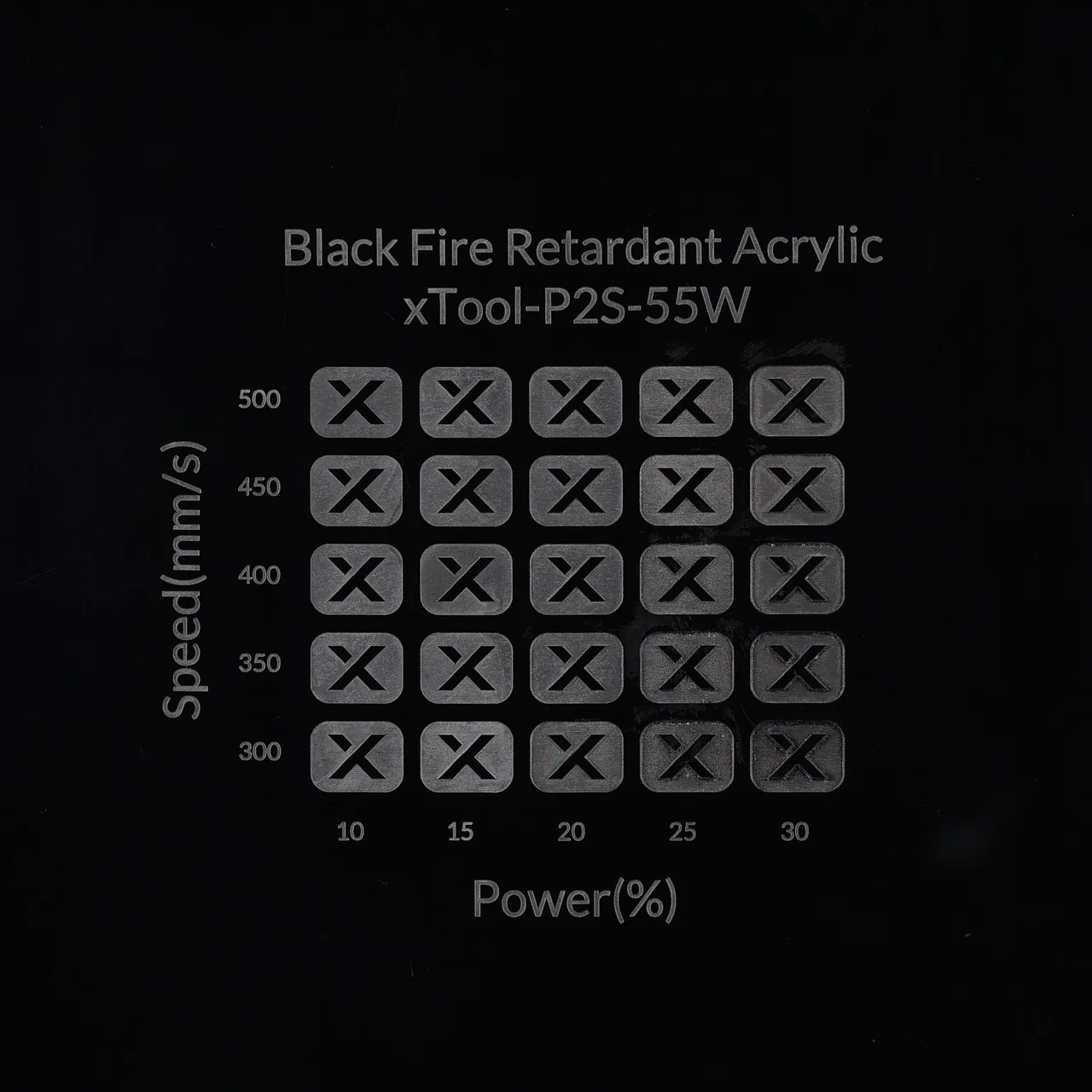 1/8"(3mm) Black Fire Retardant Acrylic test grid