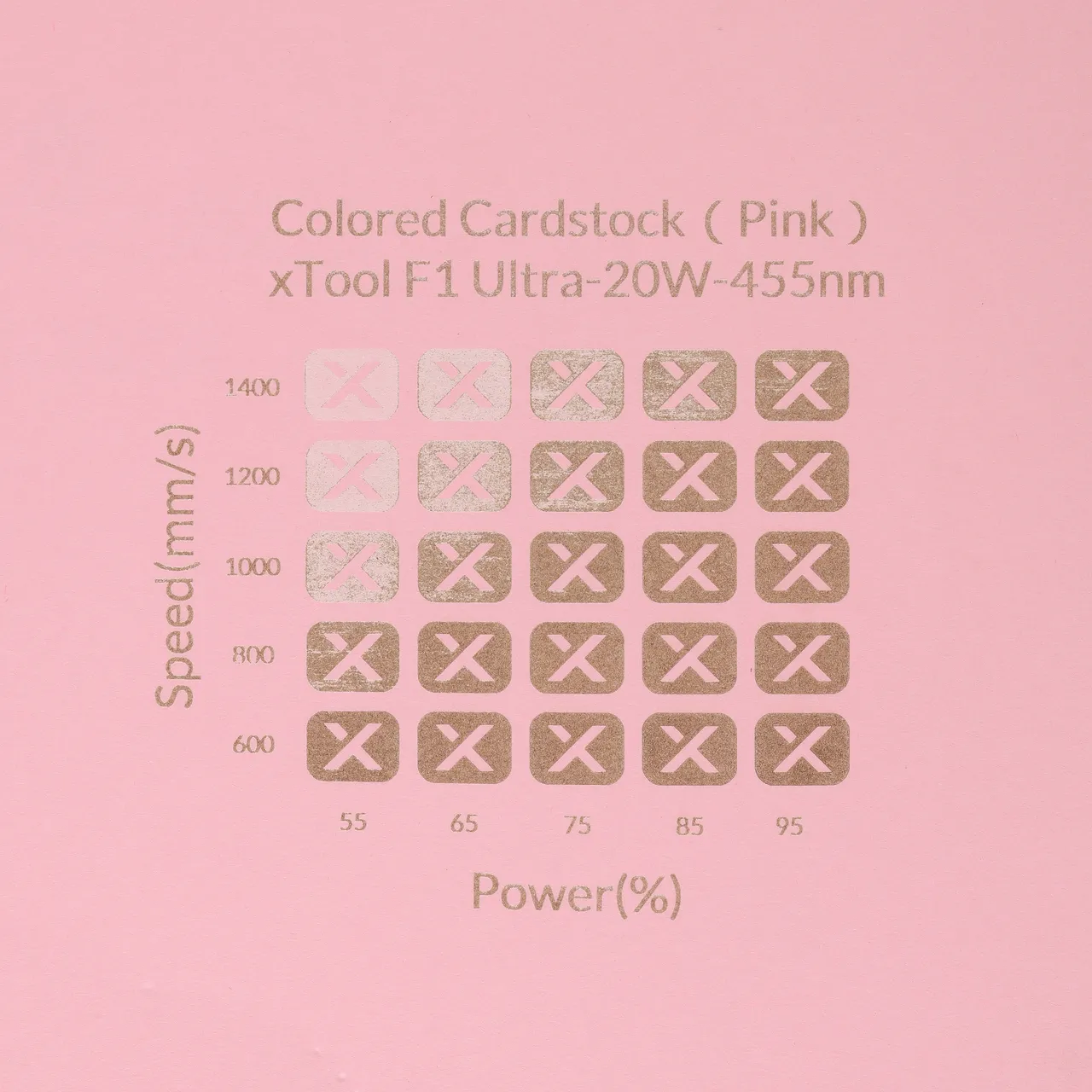xThings-Colored Cardstock(Pink)-4.7oz(160g) test grid