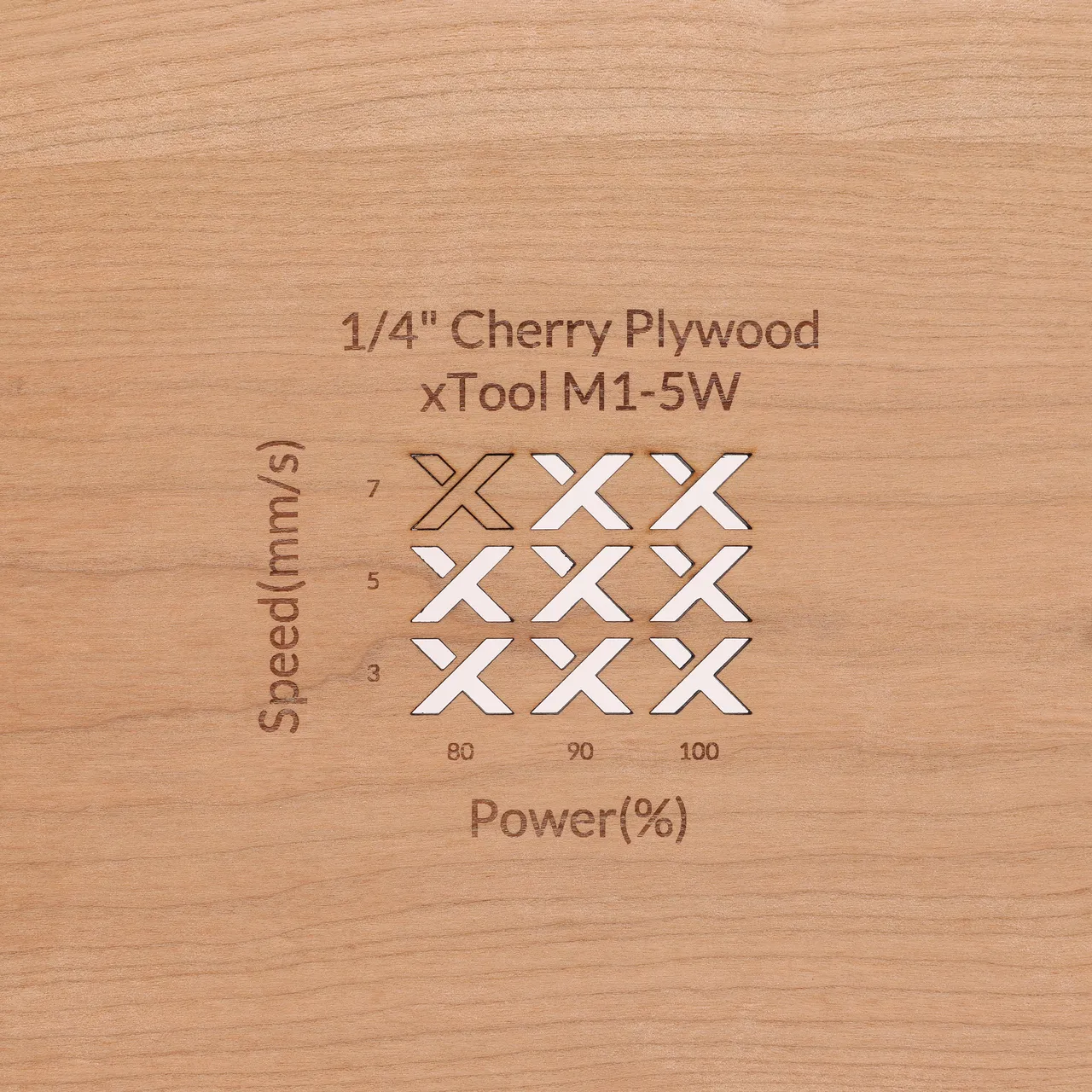 1/4"(6mm) Cherry Plywood test grid