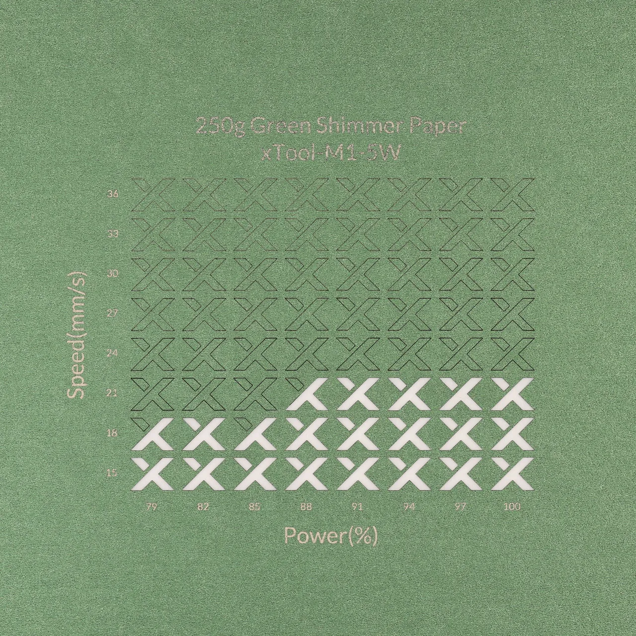 Green Shimmer Paper-7oz(250g) test grid
